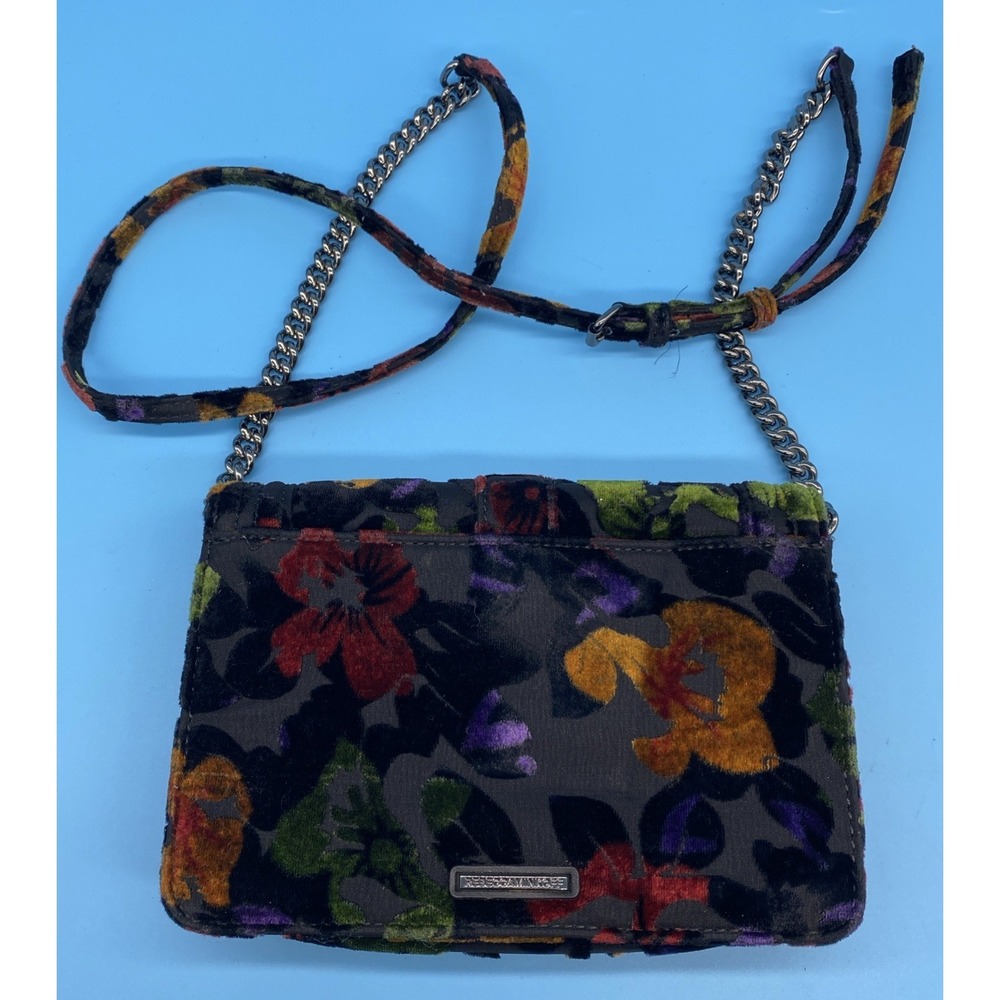Rebecca Minkoff Love Floral Velvet Crossbody Purse Bohemian